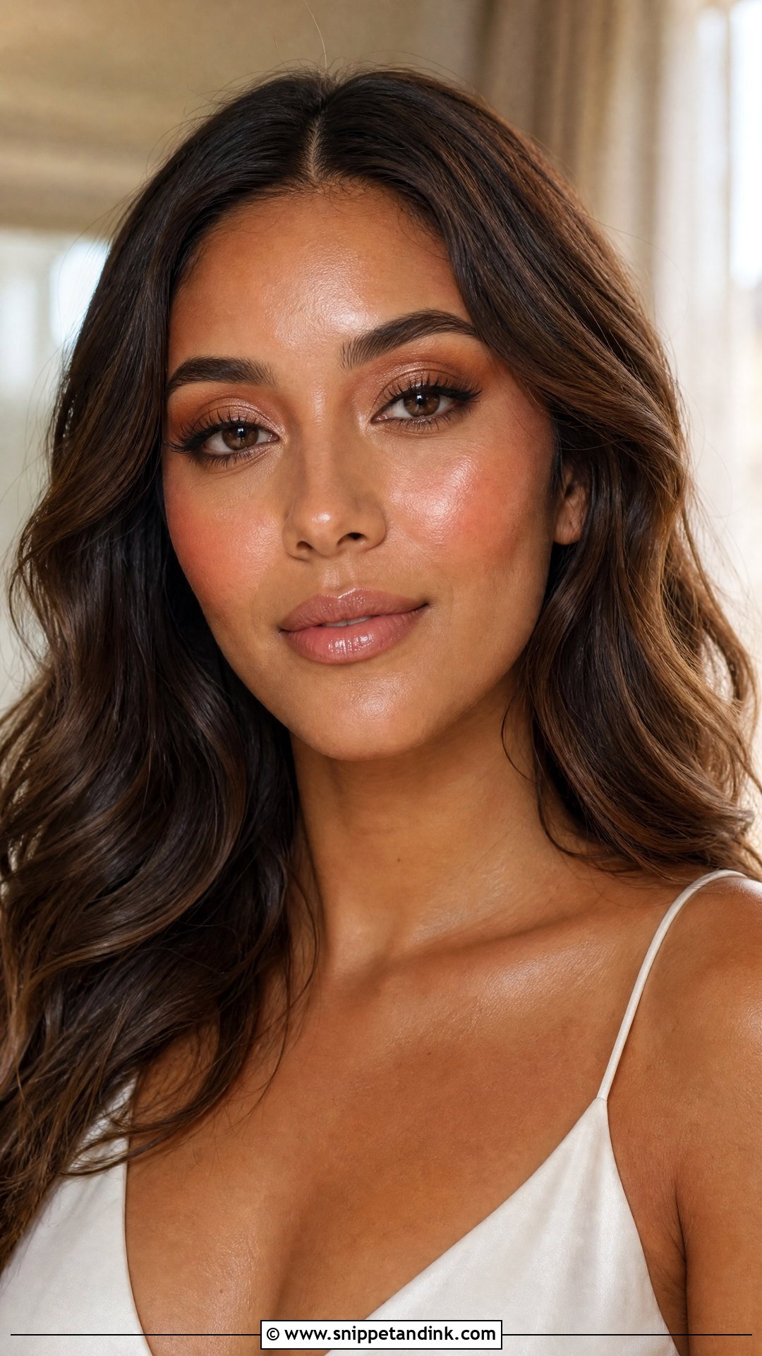 Dewy Bronze Bridal Makeup - Snippet and Ink - 20 Bronzey Glowy Bridal Makeup Ideas