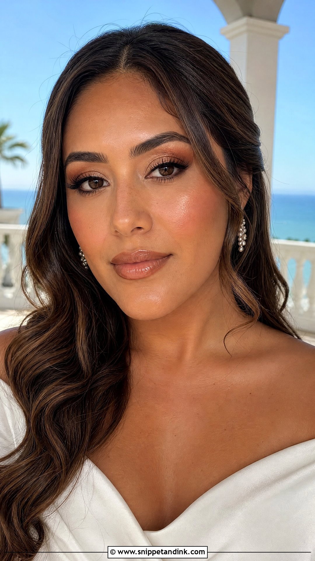Dewy Bronze Wedding Makeup - Snippet and Ink - 20 Dewy Wedding Makeup Ideas