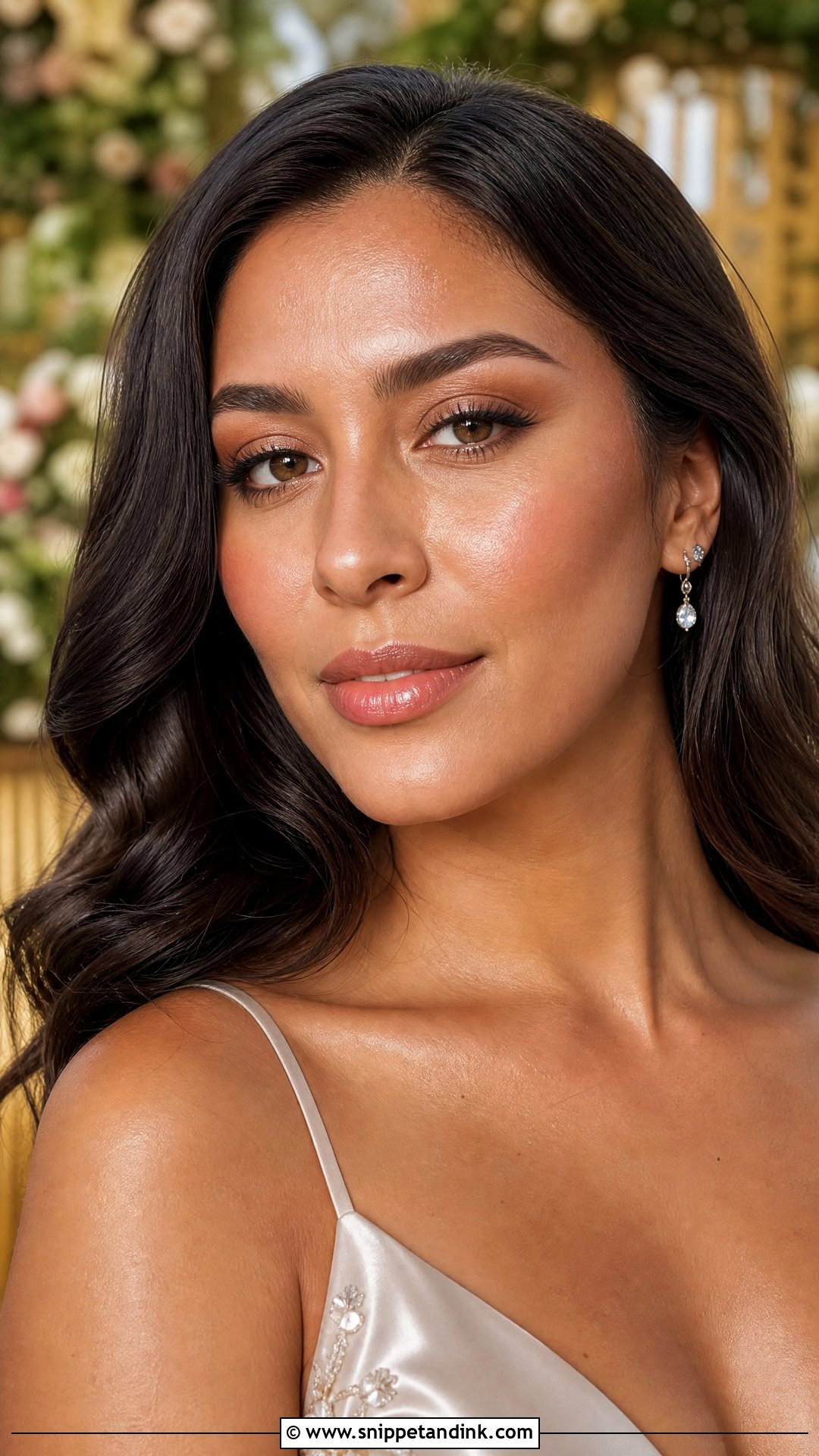 Dewy Bronzed Wedding Makeup - Snippet and Ink - 20 Sun Kissed Bronzed Wedding Makeup Look Ideas