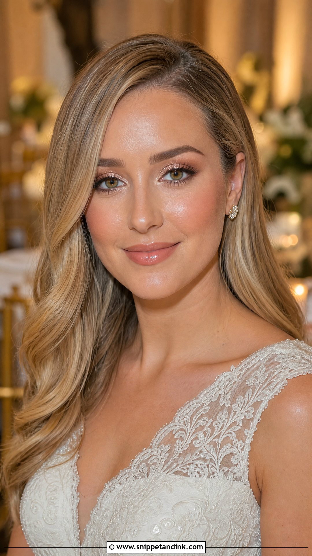 Dewy Champagne Wedding Makeup - Snippet and Ink - 20 Dewy Wedding Makeup Ideas