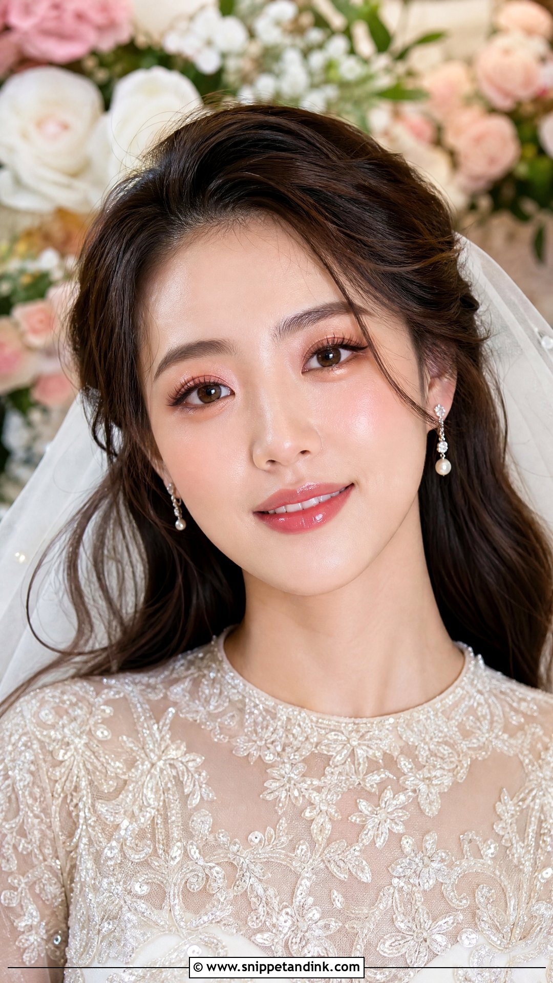 Dewy Chinese Bridal Makeup - Snippet and Ink - 20 Chinese Asian Bridal Makeup Ideas