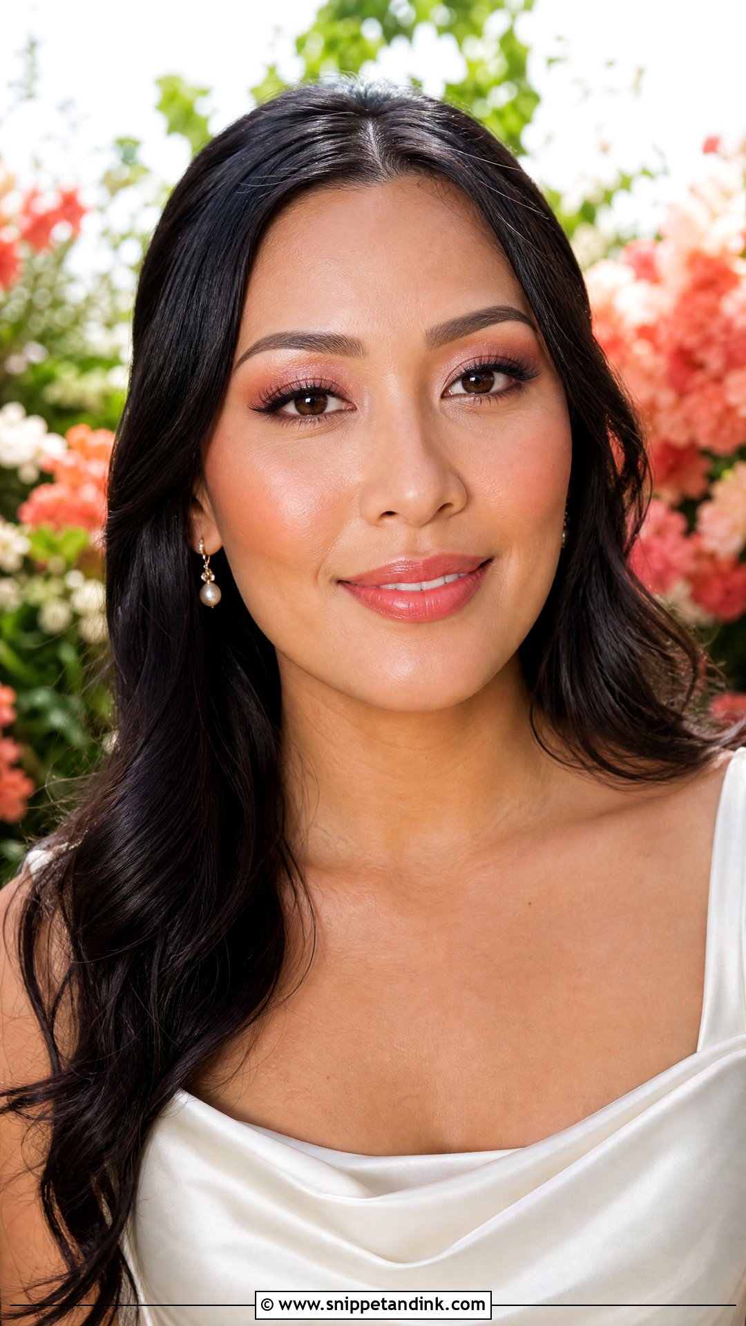 Dewy Coral Wedding Makeup - Snippet and Ink - 20 Dewy Wedding Makeup Ideas