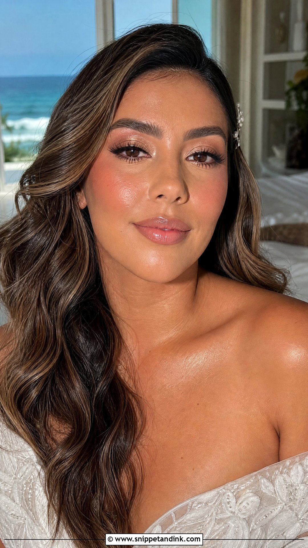 Dewy Glam Bride Makeup - Snippet and Ink - 35 Glam Bride Makeup Ideas