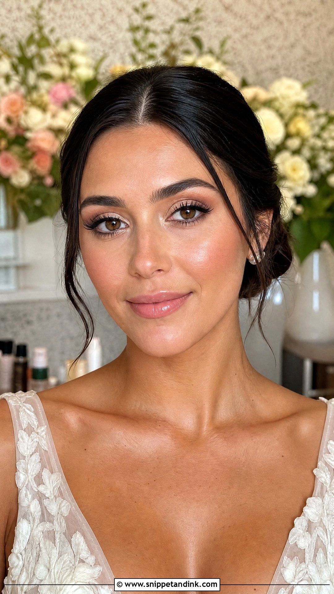 Dewy Glam Wedding Makeup - Snippet and Ink - 30 Glam Wedding Makeup Ideas