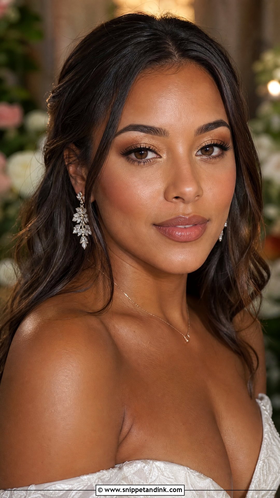 Dewy Gold Bridal Makeup - Snippet and Ink - 20 Gold Bridal Makeup Ideas