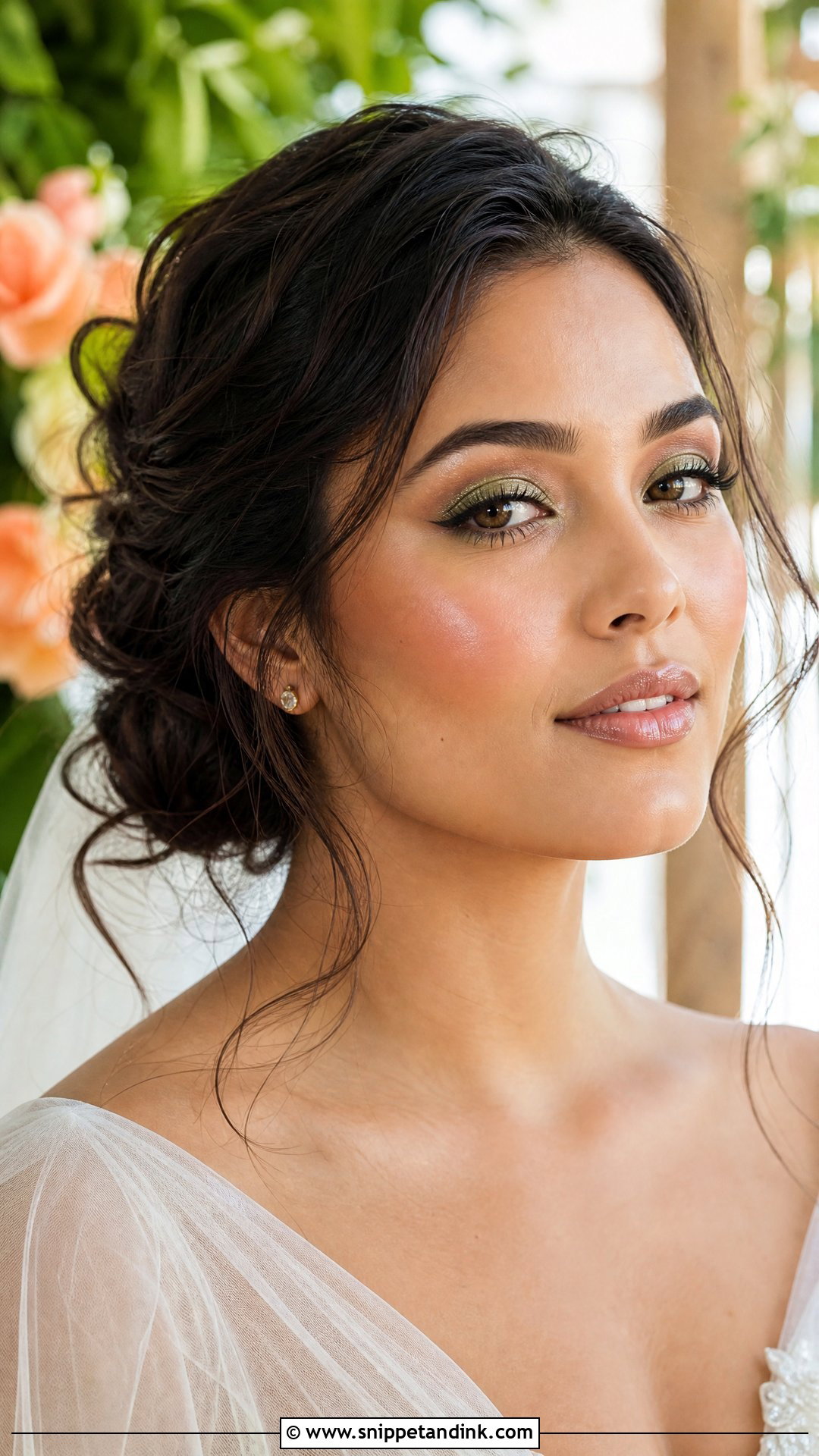 Dewy Green Bridal Makeup - Snippet and Ink - 20 Green Bridal Makeup Ideas