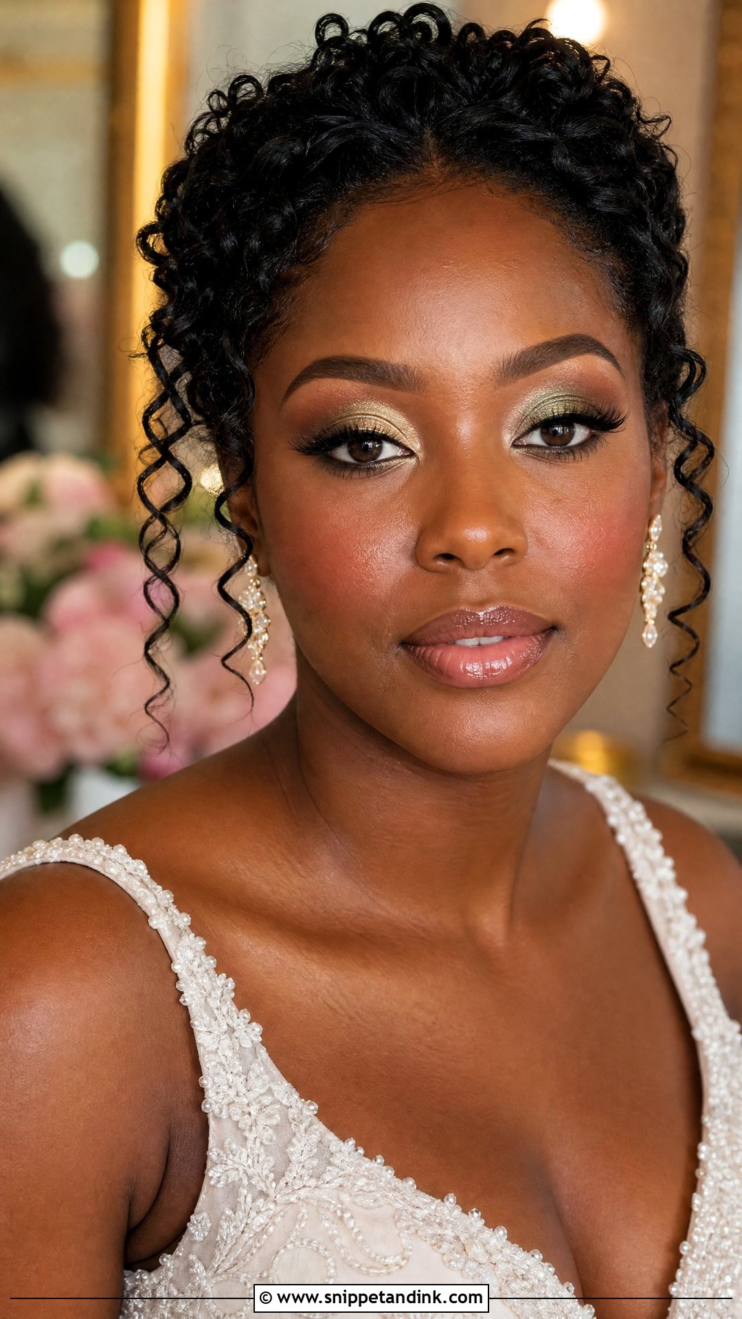 Dewy Green Eye Bridal Makeup - Snippet and Ink - 20 Green Eye Bridal Makeup Ideas