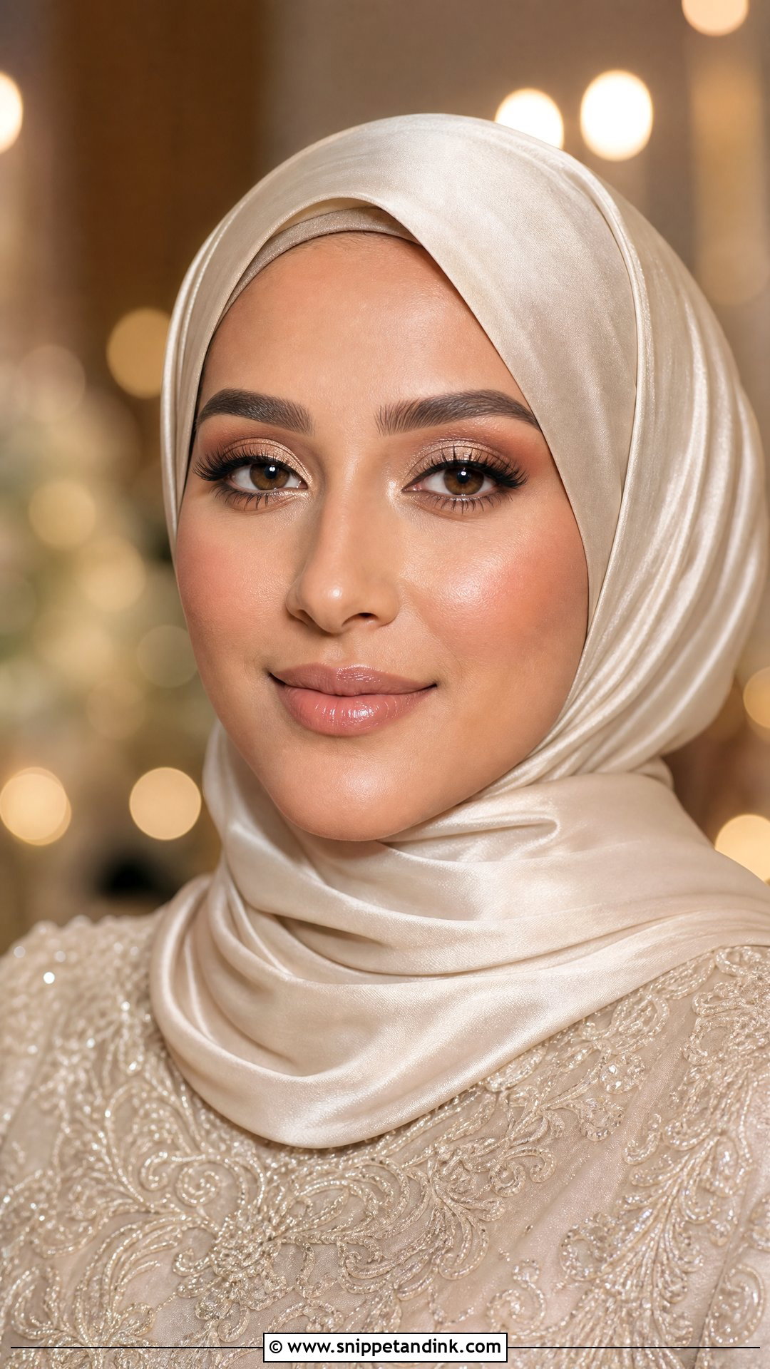 Dewy Hijab Wedding Makeup - Snippet and Ink - 25 Wedding Makeup Hijab Ideas