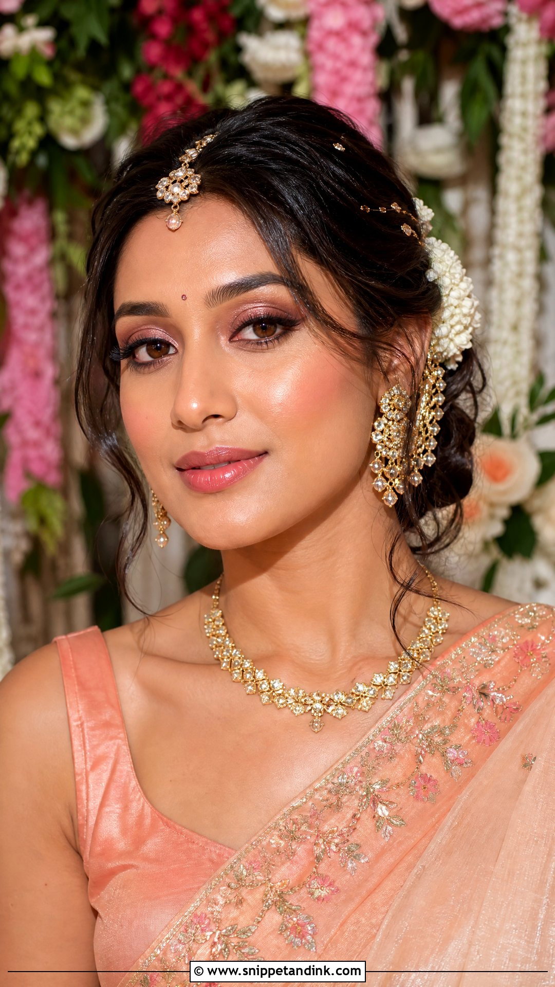 Dewy Hindu Bridal Makeup - Snippet and Ink - 20 Hindu Bridal Makeup Ideas