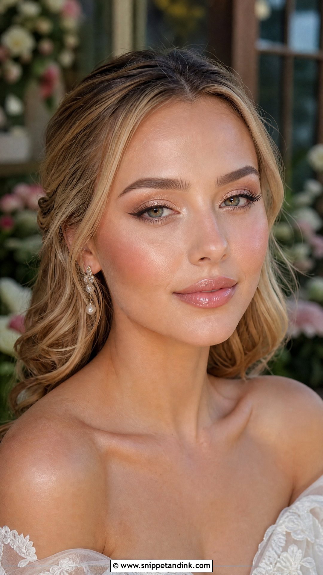 Dewy Hooded Eye Bridal Makeup - Snippet and Ink - 20 Hooded Eye Bridal Makeup Ideas
