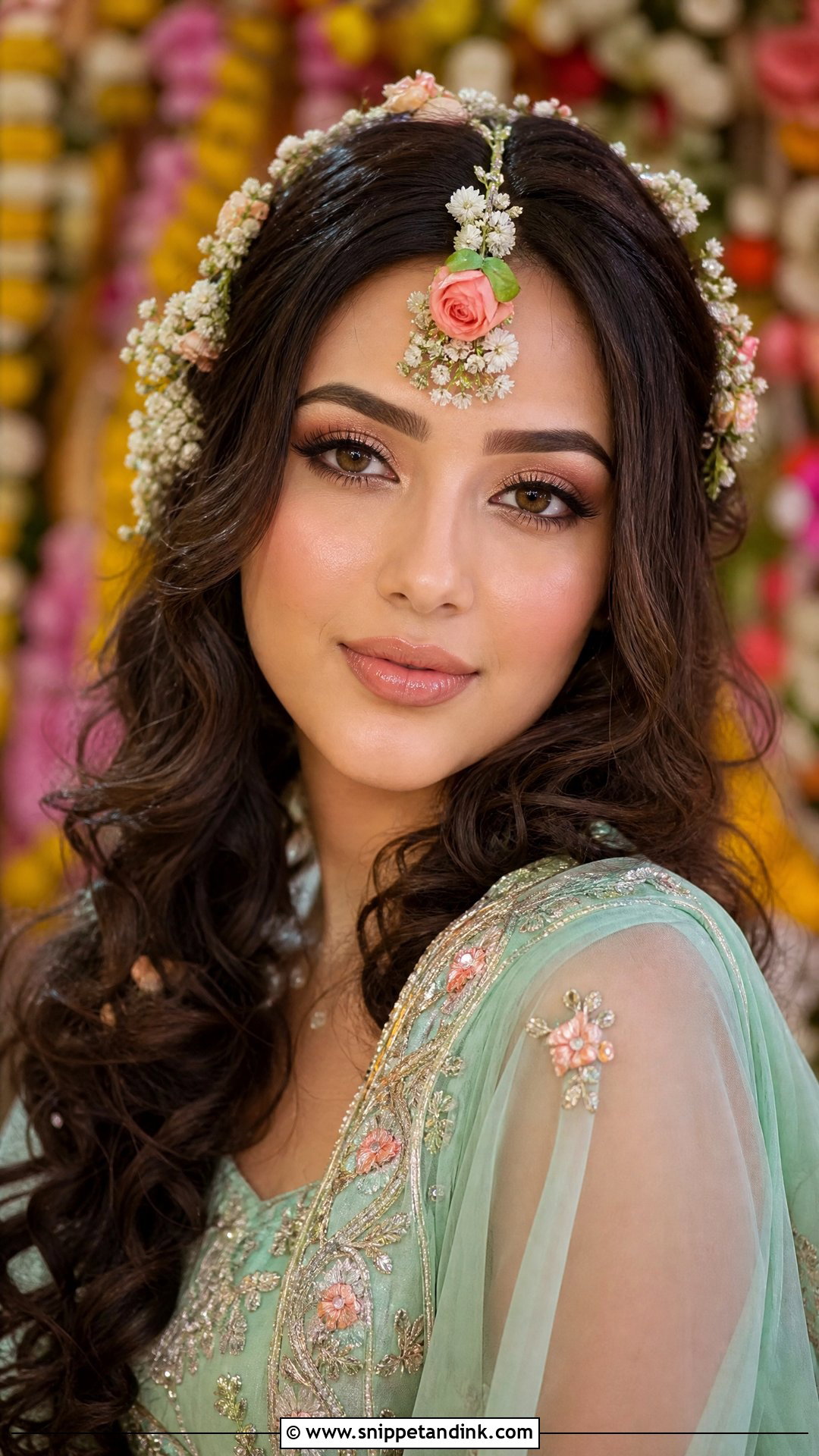 Dewy Mehndi Bride Makeup - Snippet and Ink - 20 Mehndi Bride Makeup Ideas