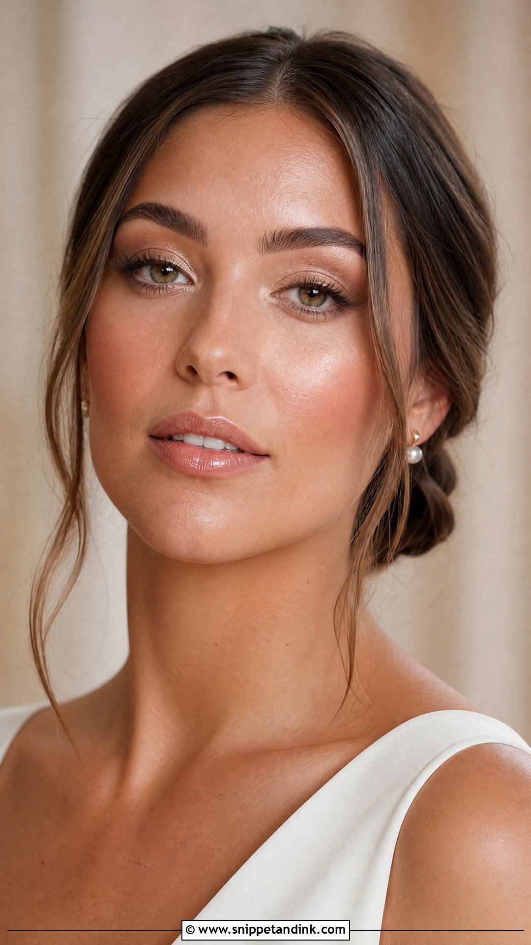 Dewy Nude Bridal Makeup - Snippet and Ink - 25 Soft Romantic Bridal Makeup Ideas
