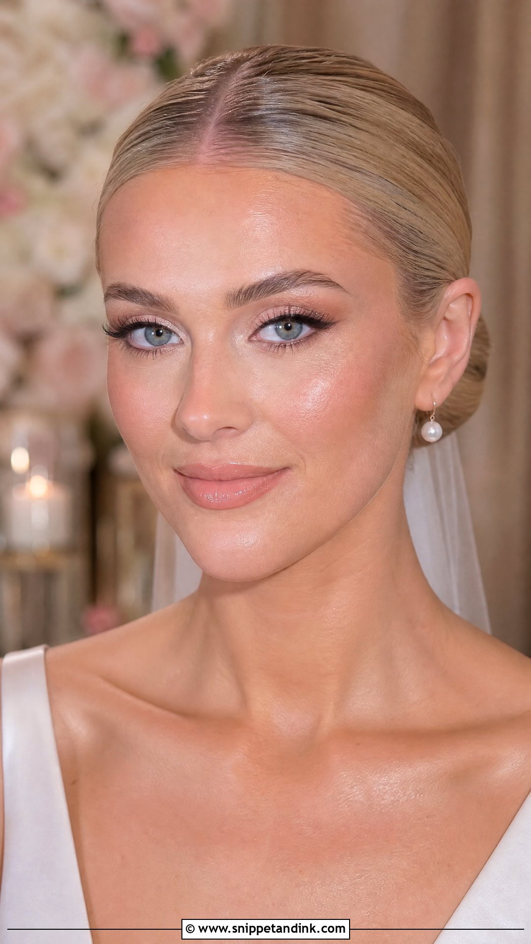 Dewy Pearl Wedding Makeup - Snippet and Ink - 20 Dewy Wedding Makeup Ideas
