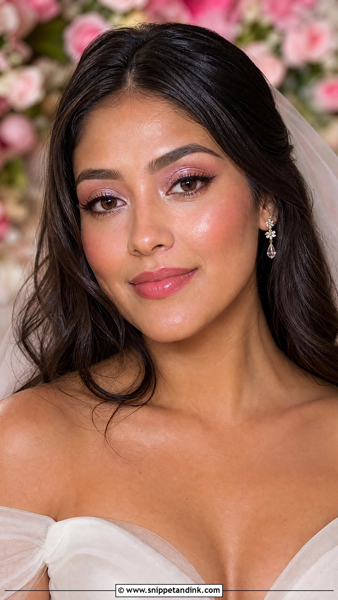 Dewy Pink Bridal Makeup - Snippet and Ink - 25 Pink Bridal Makeup Ideas