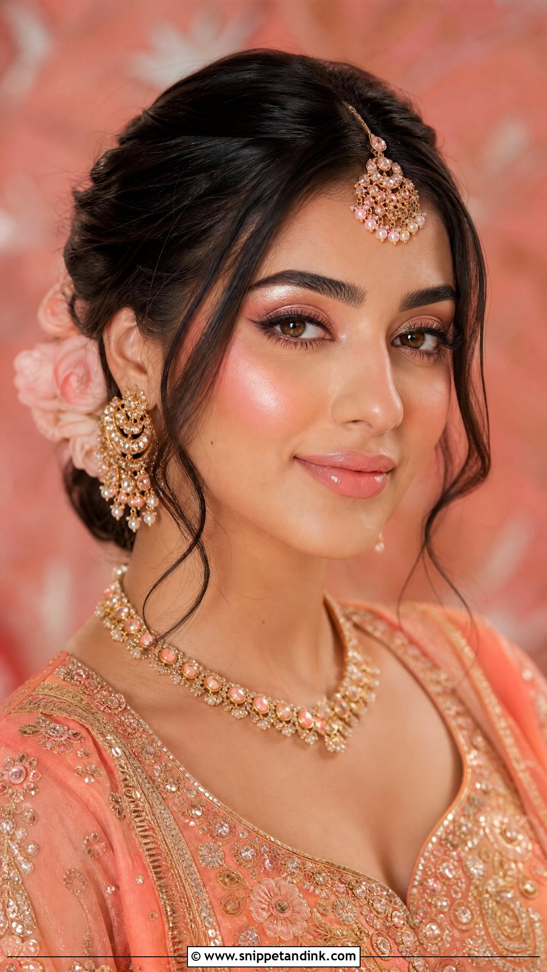 Dewy Punjabi Bridal Makeup - Snippet and Ink - 20 Punjabi Bridal Makeup Ideas