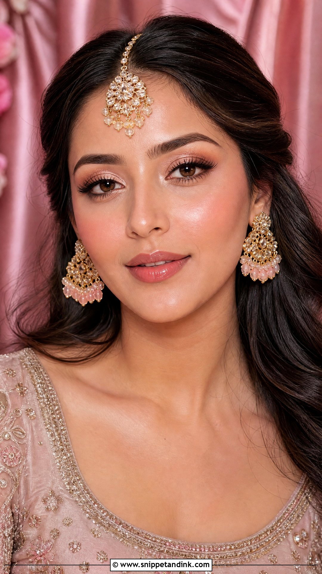 Dewy Skin Indian Bridal Makeup - Snippet and Ink - 25 Latest Indian Bridal Makeup Ideas