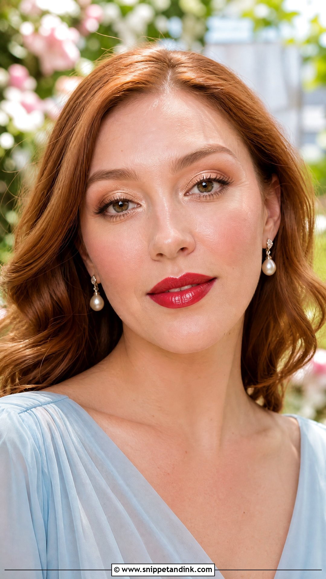Dewy Skin Red Lip Wedding Guest Makeup - Snippet and Ink - 20 Wedding Guest Makeup Red Lips