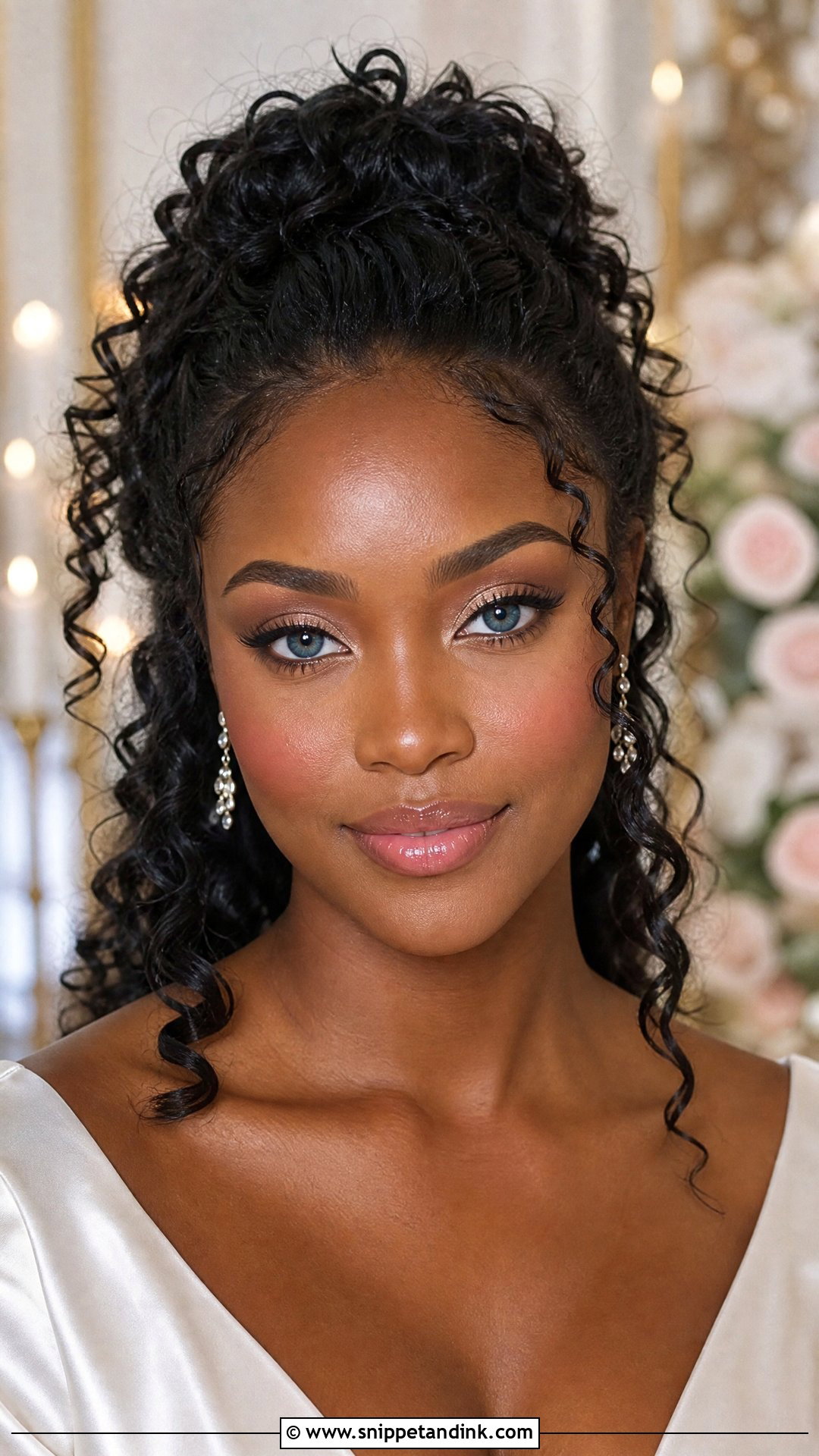 Dewy Skin Winter Wedding Makeup For Blue Eyes - Snippet and Ink - 20 Winter Wedding Makeup for Blue Eyes