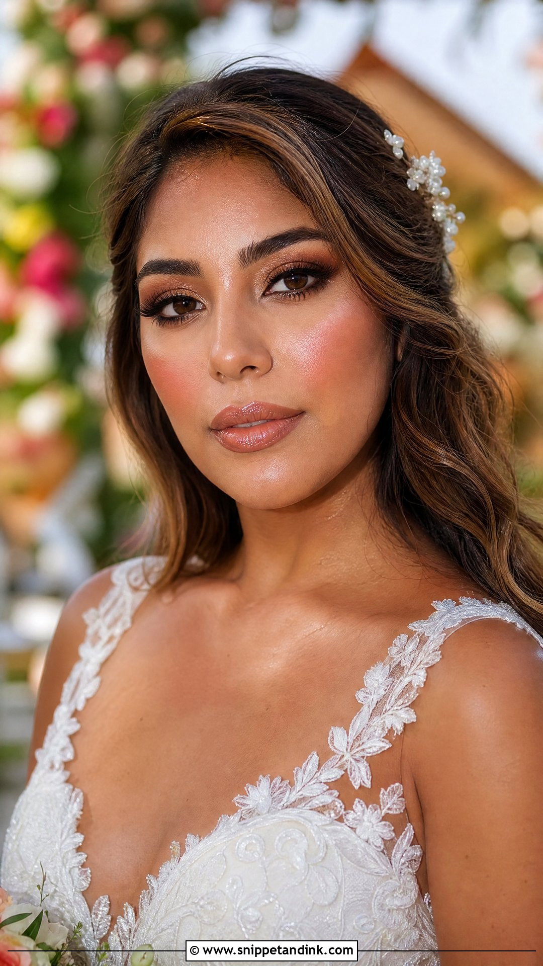 Dewy Smoky Wedding Makeup - Snippet and Ink - 20 Smoky Wedding Makeup Ideas