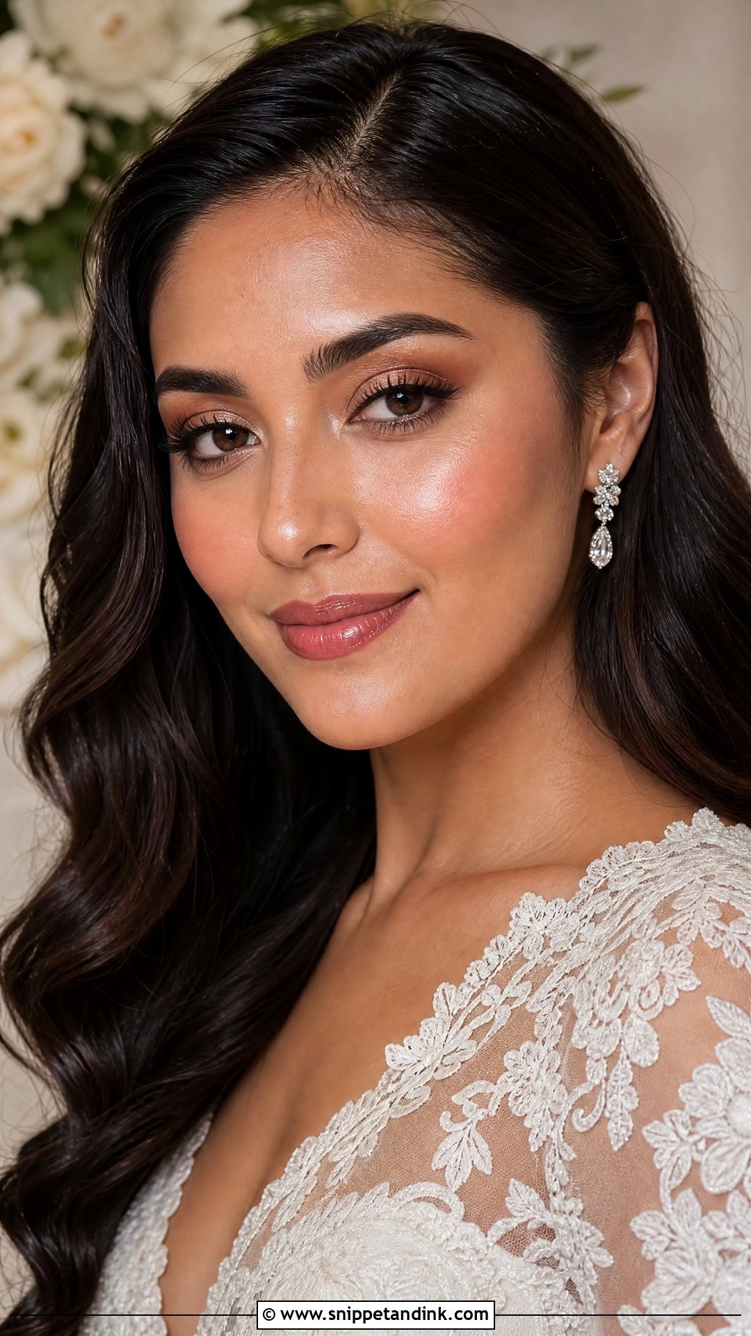 Dewy Soft Glam Bridal Makeup - Snippet and Ink - 25 Soft Glam Wedding Makeup Brides