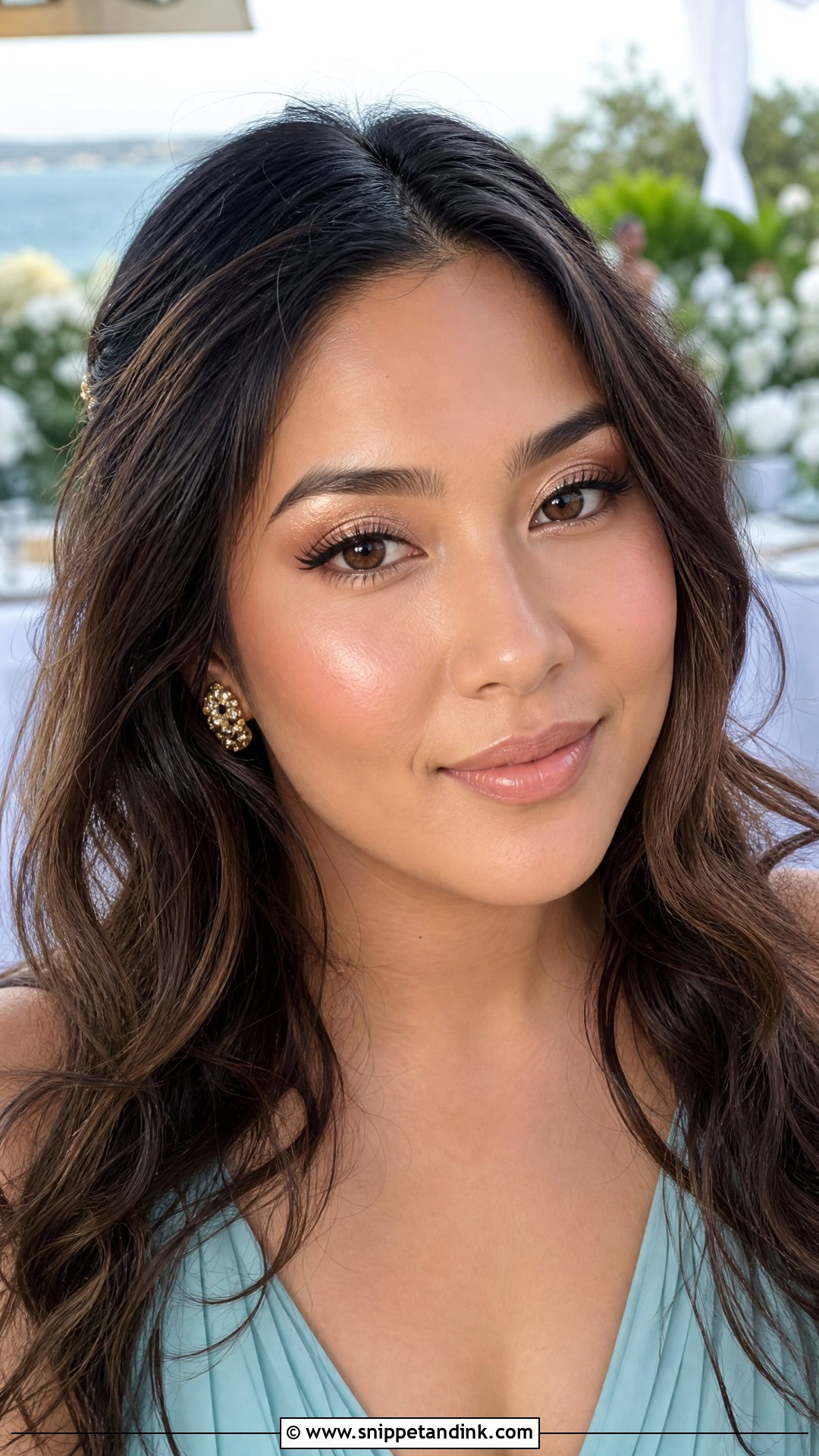 Dewy Wedding Guest Makeup For Brown Eyes - Snippet and Ink - 30 Wedding Guest Makeup for Brown Eyes
