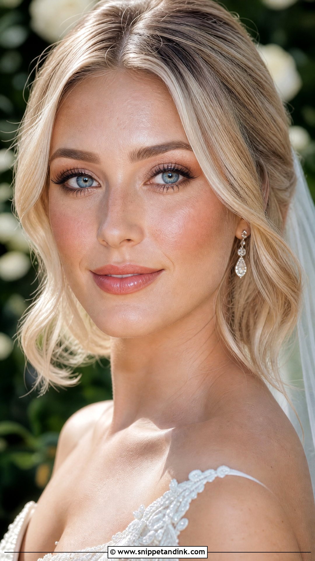 Dewy Wedding Makeup For Blue Eyes - Snippet and Ink - 25 Dewy Wedding Makeup Look Ideas