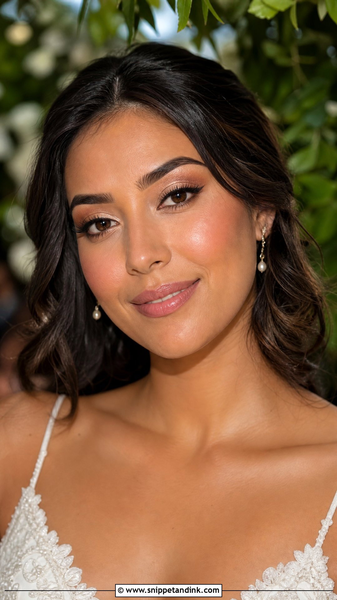 Dewy Wedding Makeup For Brown Eyes - Snippet and Ink - 20 Wedding Make Up Looks Brides Brown Eyes