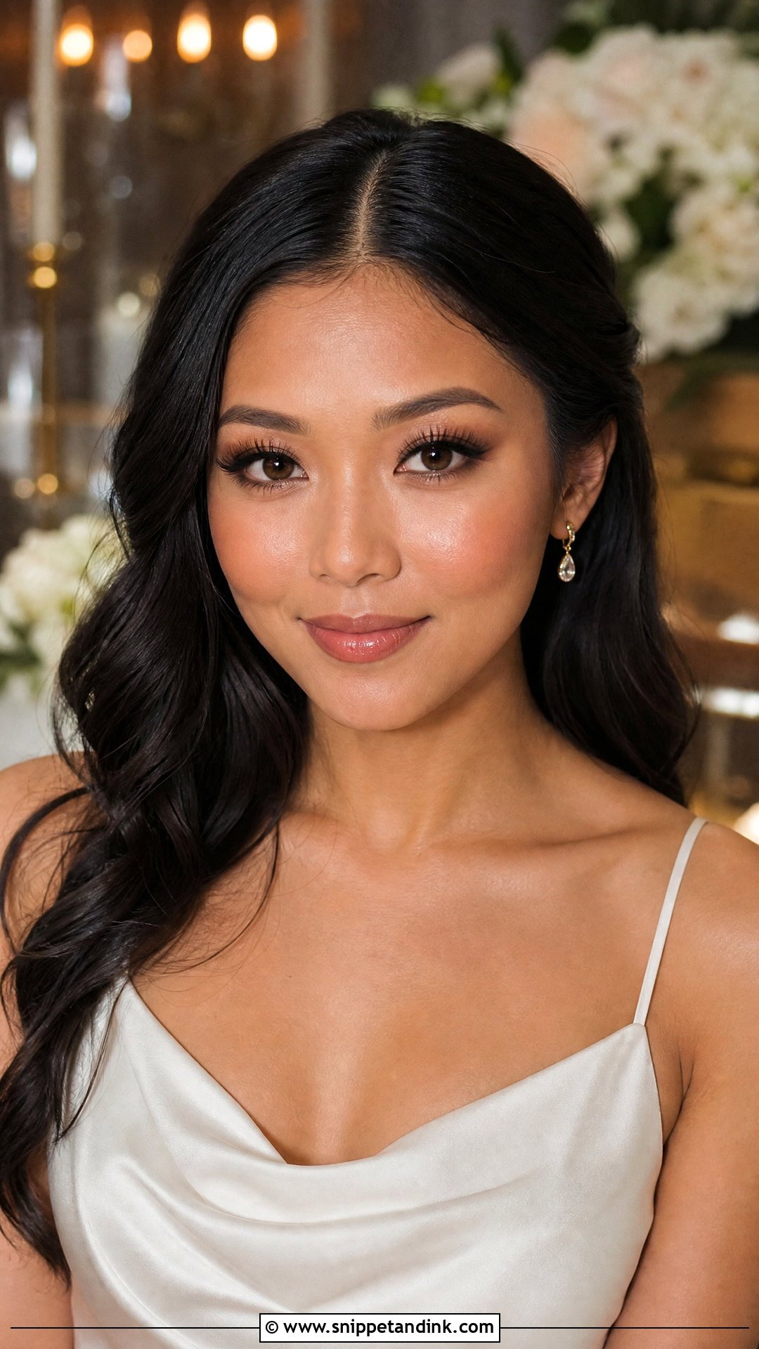Dewy Wedding Makeup For Brown Eyes - Snippet and Ink - 25 Dewy Wedding Makeup Look Ideas