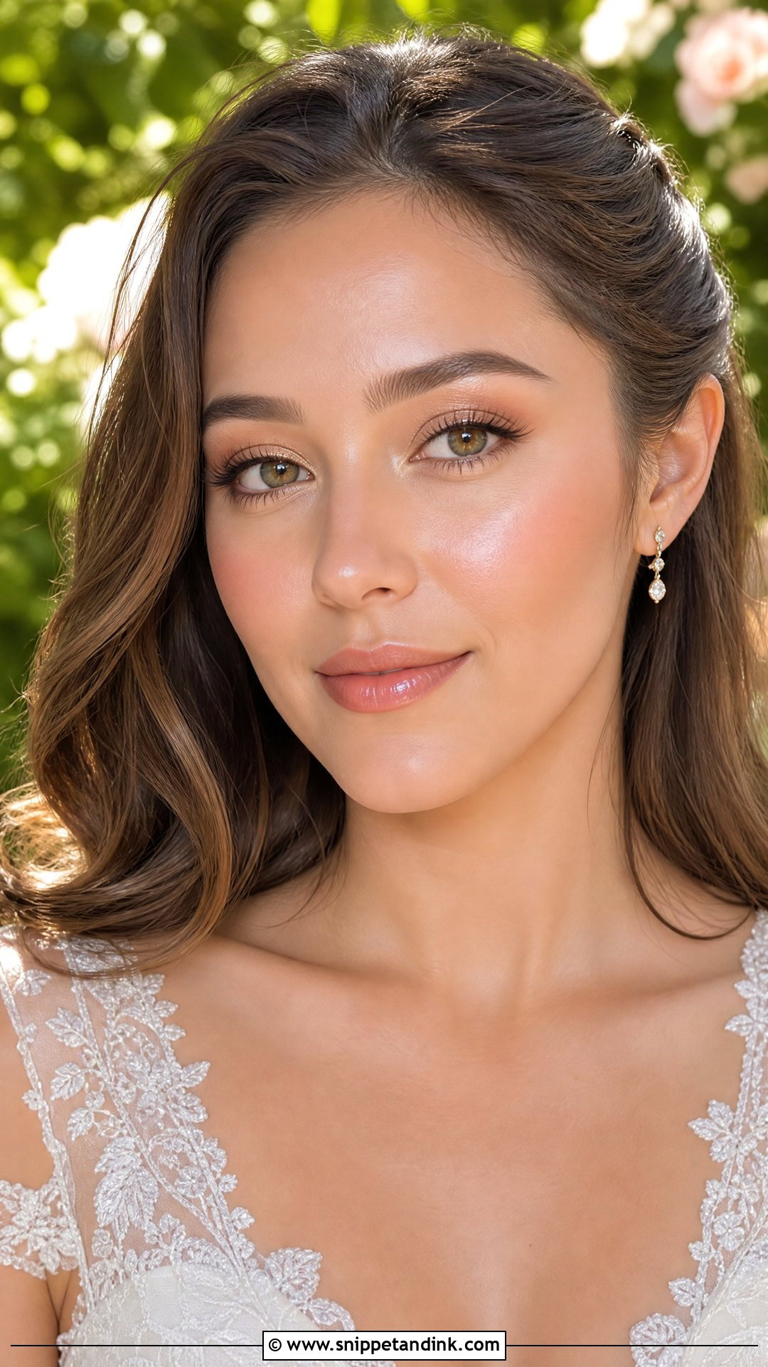 Dewy Wedding Makeup For Brown Hair - Snippet and Ink - 20 Wedding Makeup Brown Hair Ideas