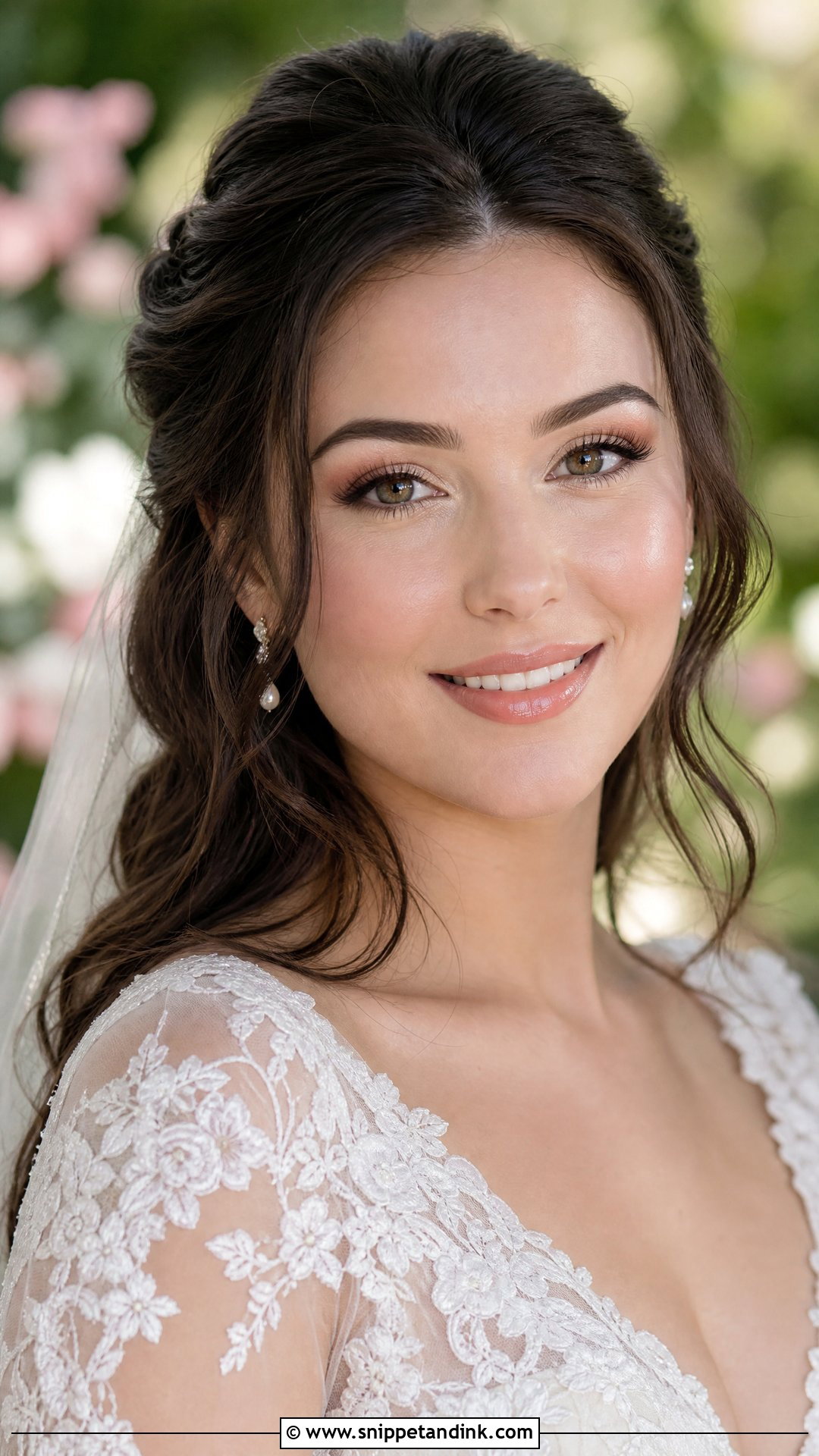 Dewy Wedding Makeup For Dark Hair - Snippet and Ink - 20 Wedding Makeup Dark Hair Ideas