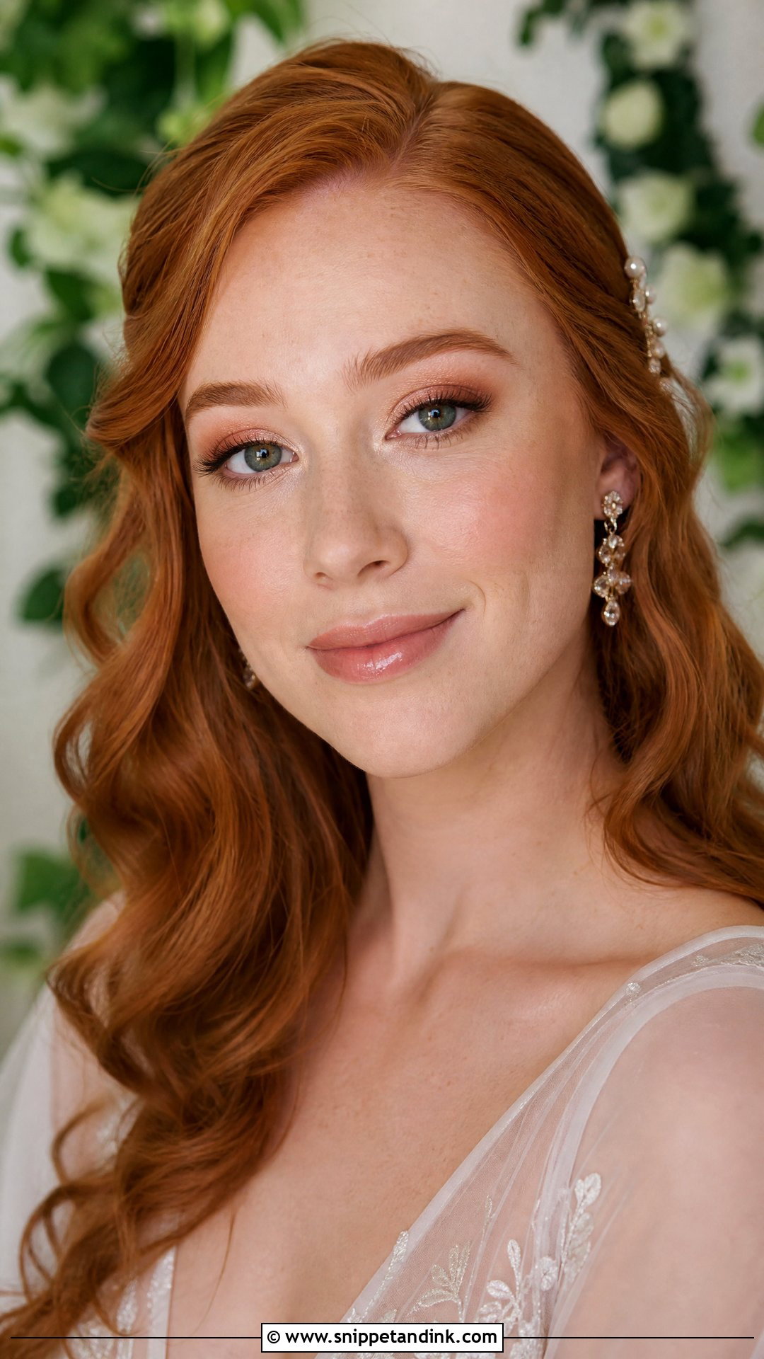 Dewy Wedding Makeup For Redheads - Snippet and Ink - 20 Red Head Wedding Makeup Ideas
