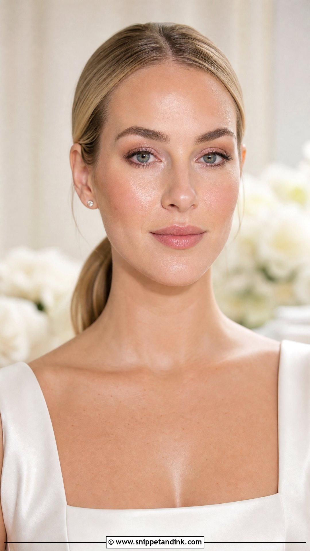 Dewy Wedding Makeup With Matte Eyes - Snippet and Ink - 25 Dewy Wedding Makeup Look Ideas