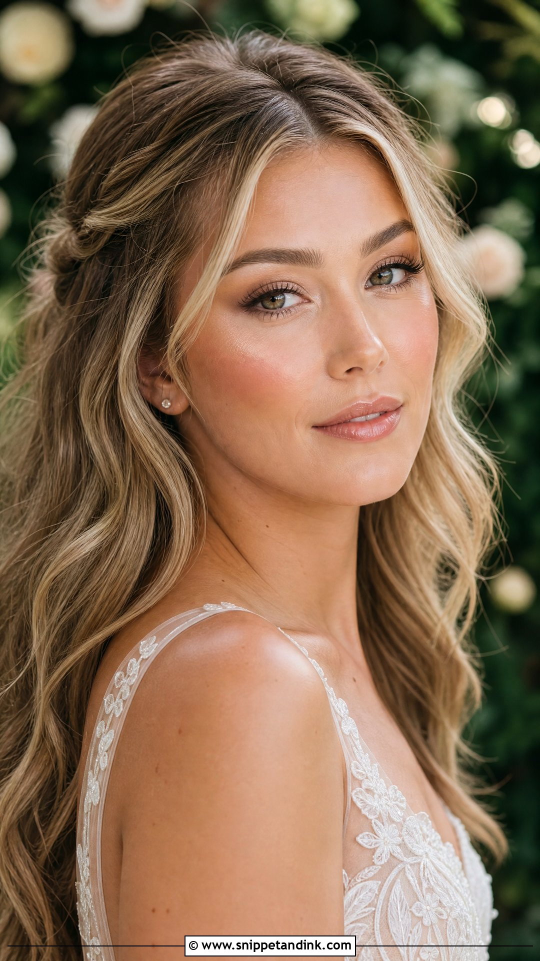 Dewy Wedding Makeup With Wispy Lashes - Snippet and Ink - 25 Dewy Wedding Makeup Look Ideas