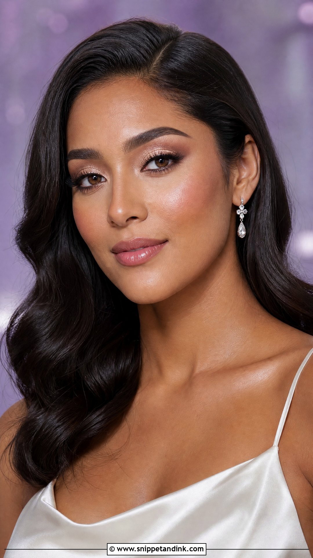 Dewy Winter Bridal Makeup - Snippet and Ink - 20 Winter Wedding Makeup Looks