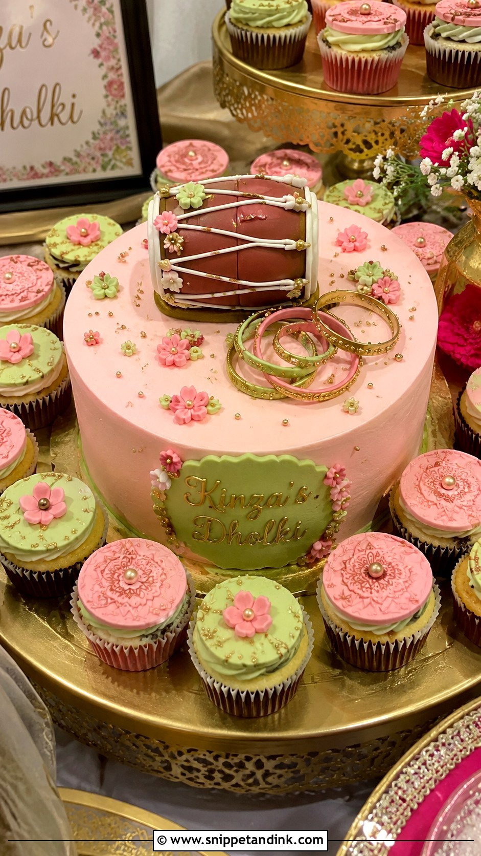 Dholki Cake With Cupcakes - Snippet and Ink - 20 Dholki Cake Ideas