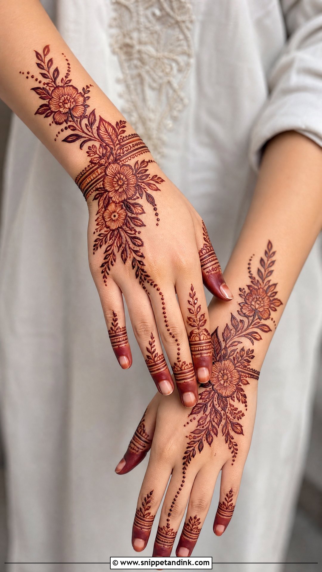 Diagonal Bunches Mehndi Design - Snippet and Ink - 25 Bunches Mehndi Design Ideas