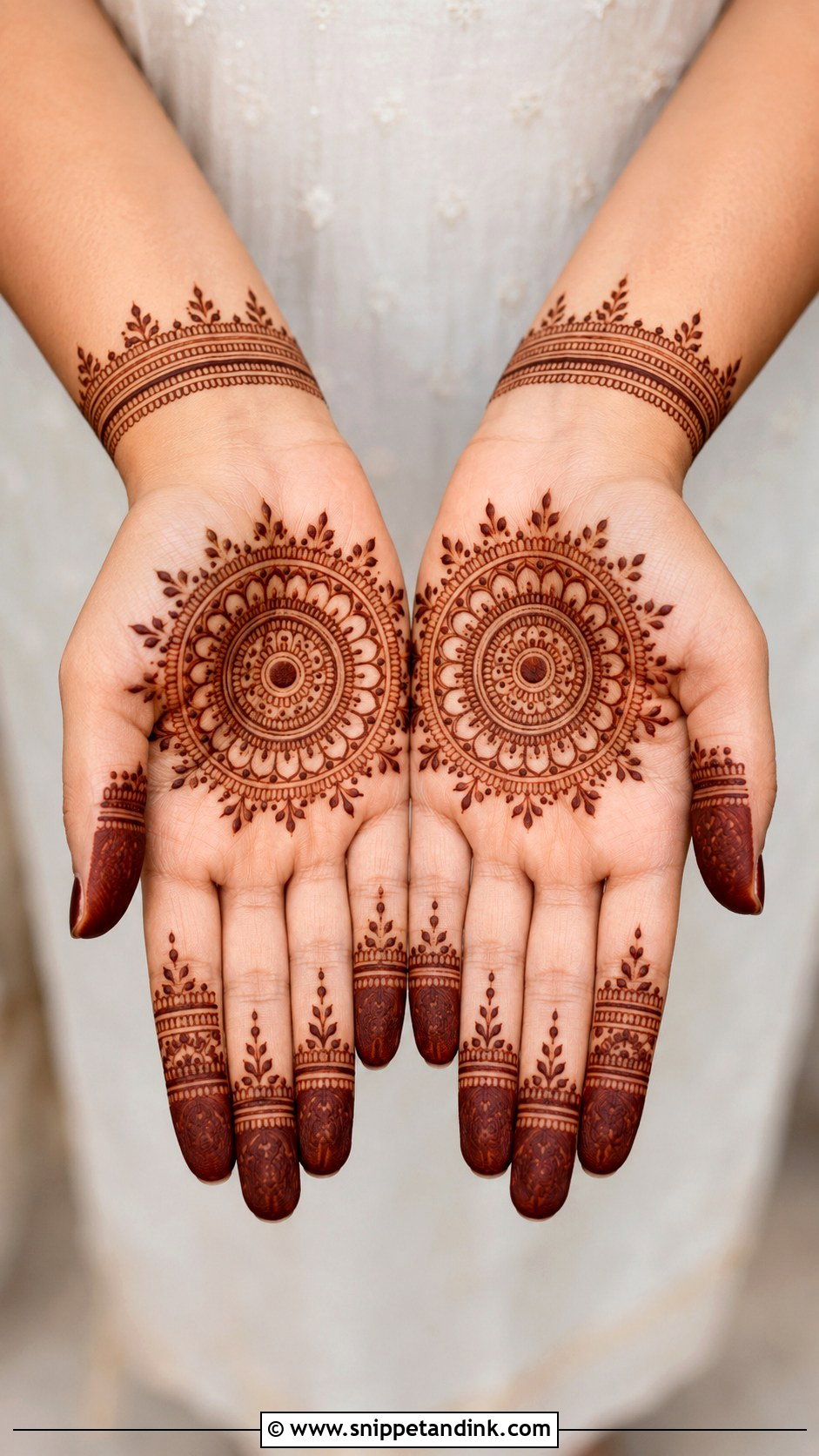 Diagonal Front Hand Mehndi Design - Snippet and Ink - 35 Simple Unique Front Hand Mehndi Designs