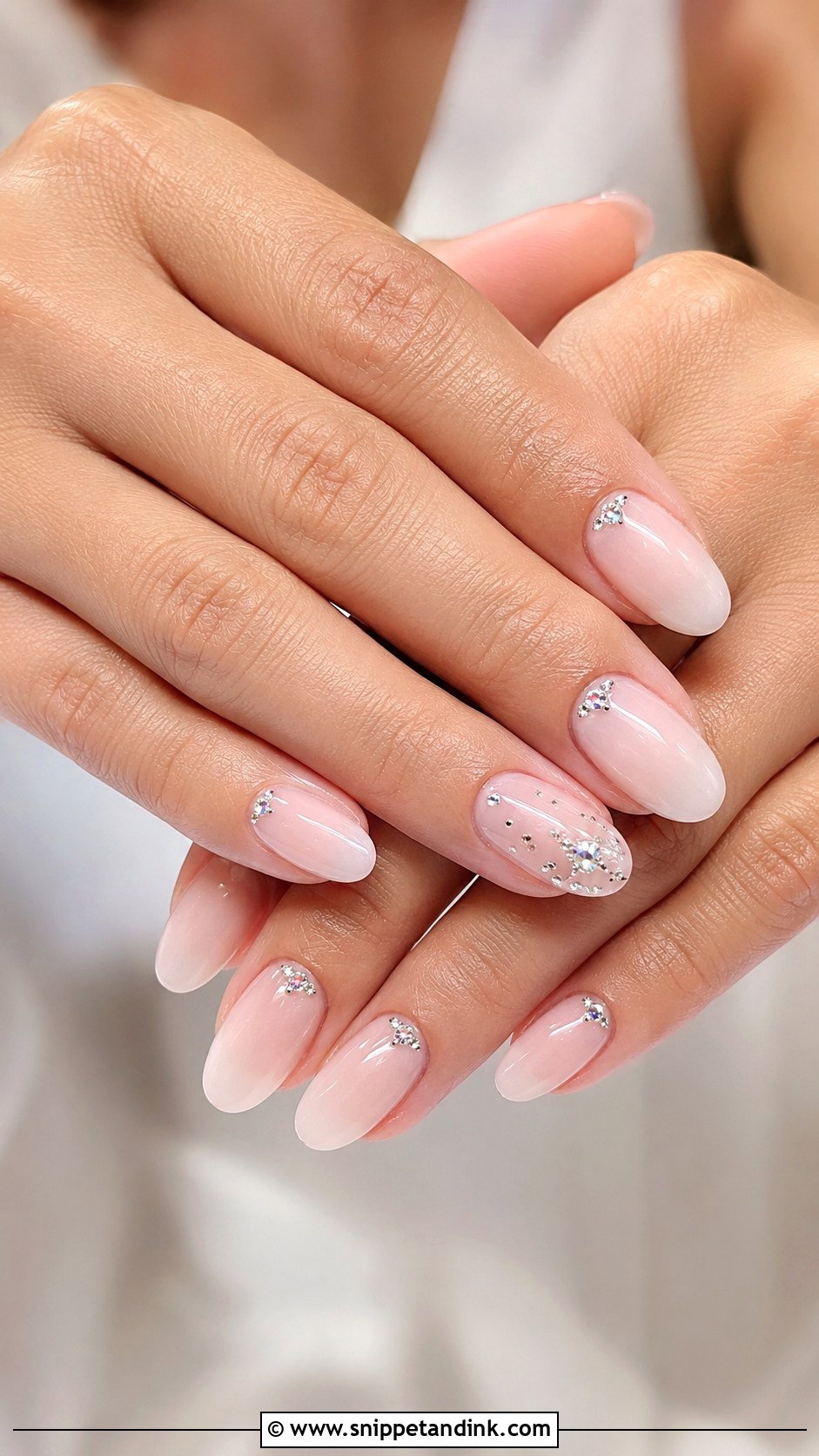 Diamond Accent Bride Nails - Snippet and Ink - 30 Elegant Bride Nails Wedding