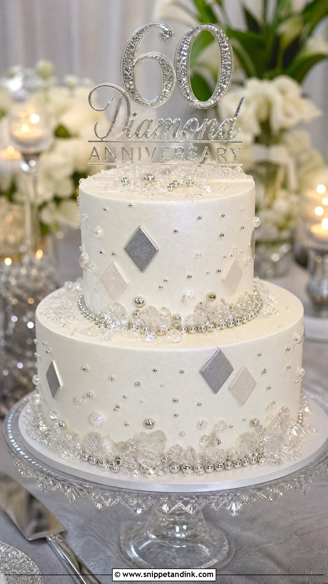 Diamond Anniversary Cake - Snippet and Ink - 25 Unique Wedding Anniversary Cake Ideas