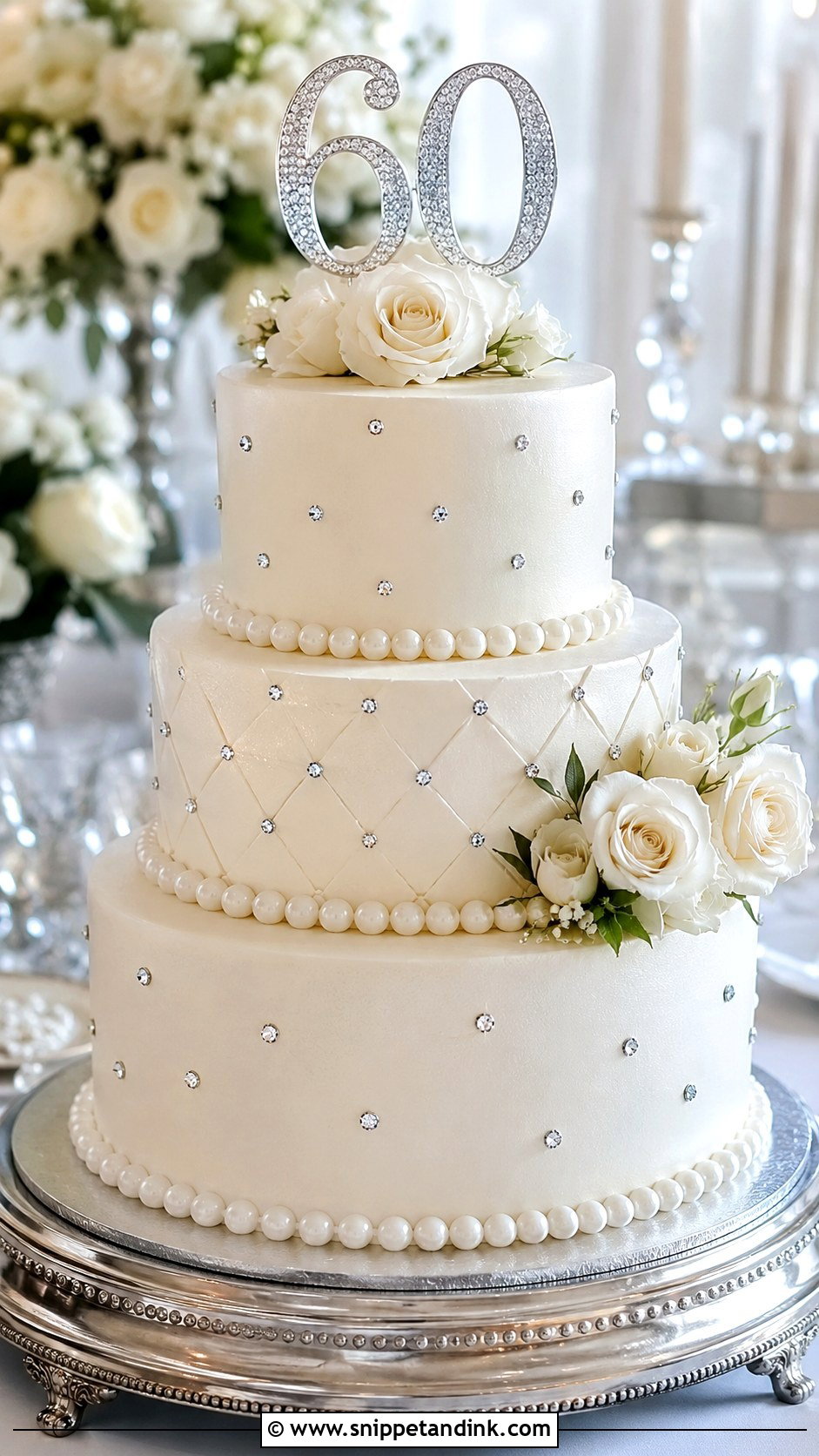 Diamond Anniversary Cake - Snippet and Ink - 20 60th Wedding Anniversary Cake Ideas