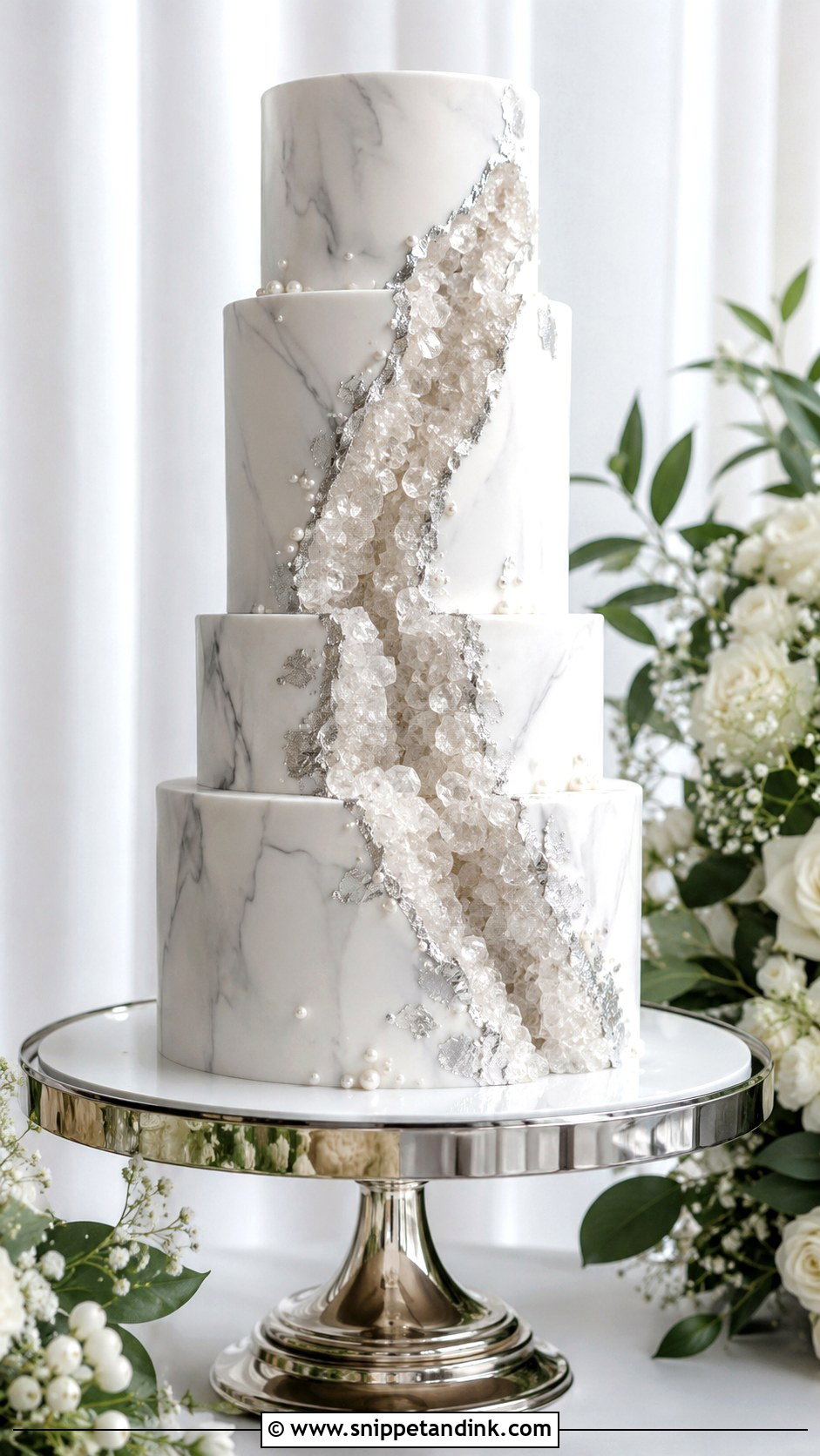 Diamond Geode Wedding Cake - Snippet and Ink - 25 Diamond Bling Wedding Cakes