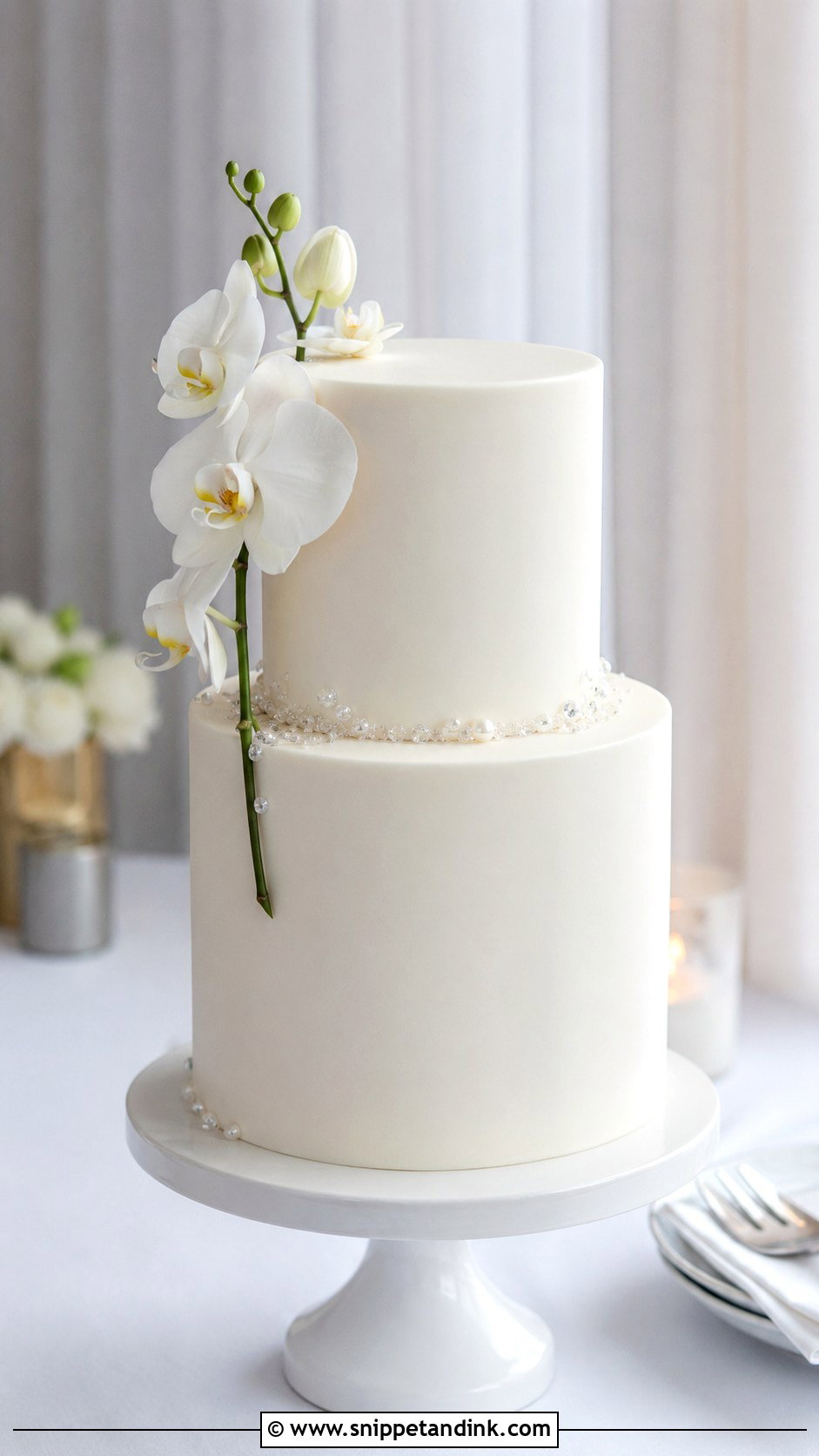 Diamond Minimalist Wedding Cake - Snippet and Ink - 30 Diamond Wedding Cake Ideas