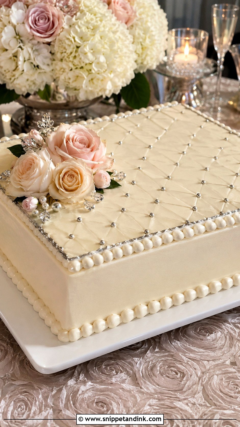 Diamond Sheet Wedding Cake - Snippet and Ink - 30 Diamond Wedding Cake Ideas