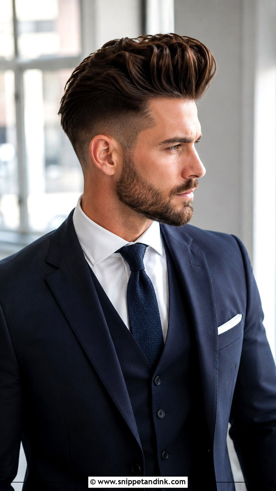 Disconnected Pompadour - Snippet and Ink - 25 Groom Haircut Ideas