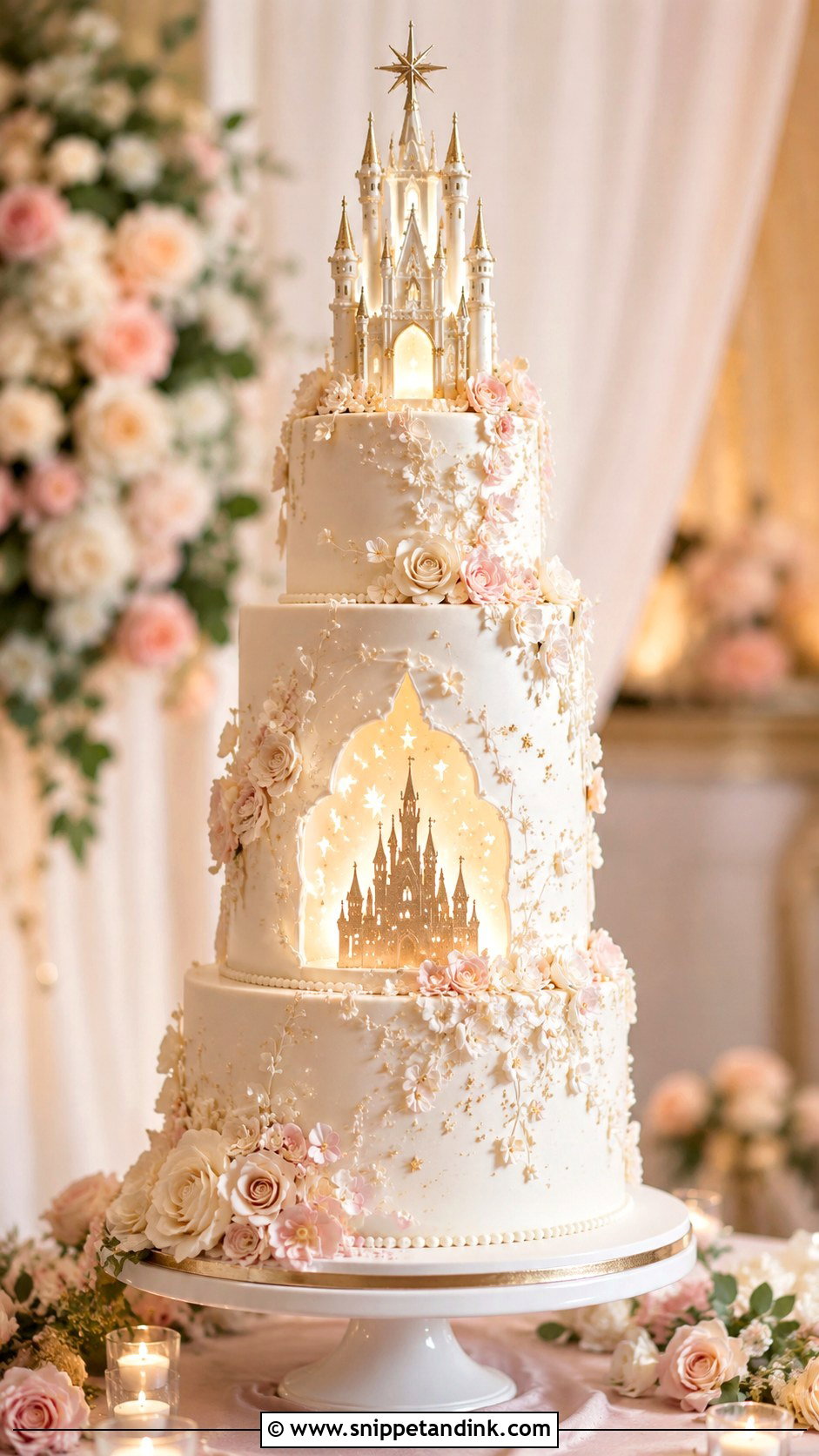Disney Inspired Reveal Wedding Cake - Snippet and Ink - 20 Reveal Wedding Cake Ideas