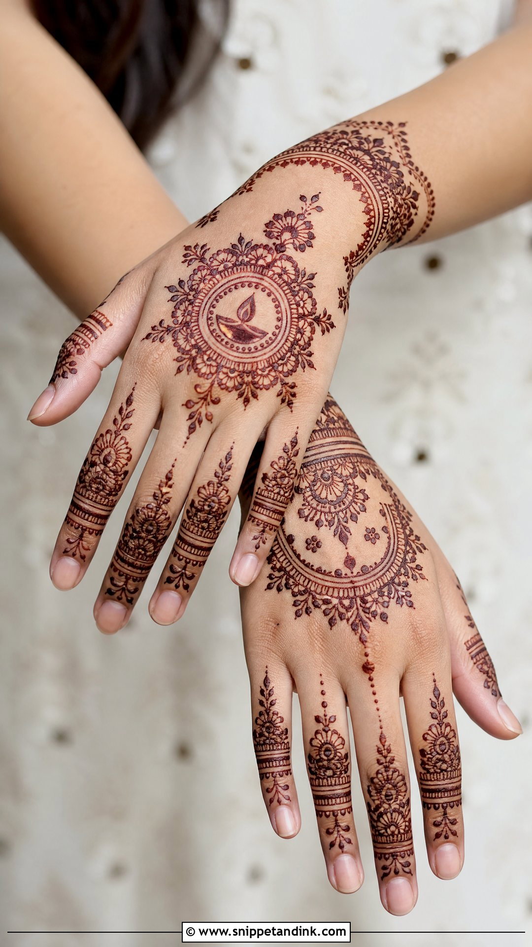 Diwali Back Hand Mehndi Design - Snippet and Ink - 35 Stylish Back Hand Mehndi Designs