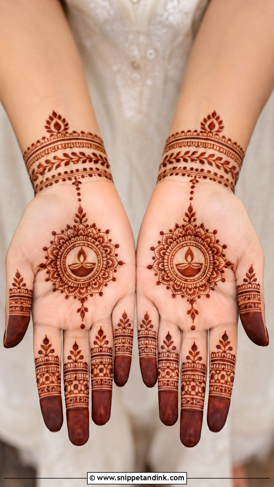 Diwali Finger Mehndi Design - Snippet and Ink - 35 Unique Fingers Mehndi Designs