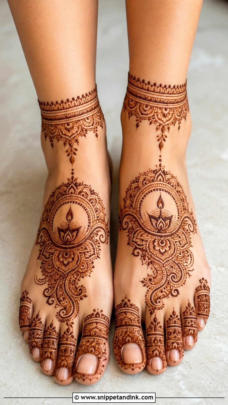 Diwali Leg Mehndi Design - Snippet and Ink - 35 Leg Mehndi Design Ideas
