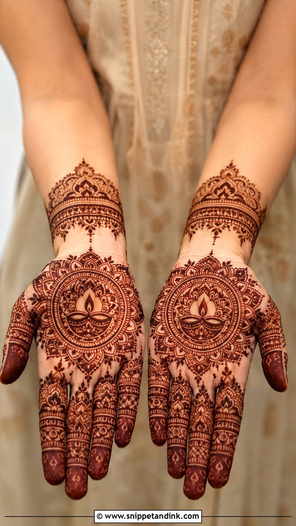 Diwali Mehndi Design For Front Hand - Snippet and Ink - 35 Mehndi Designs Book