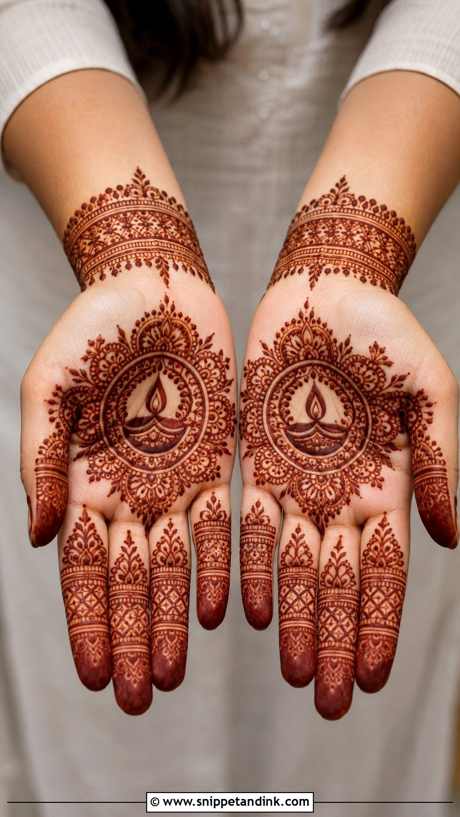 Diwali Mehndi Design Front Hand - Snippet and Ink - 35 Trendy Mehndi Designs